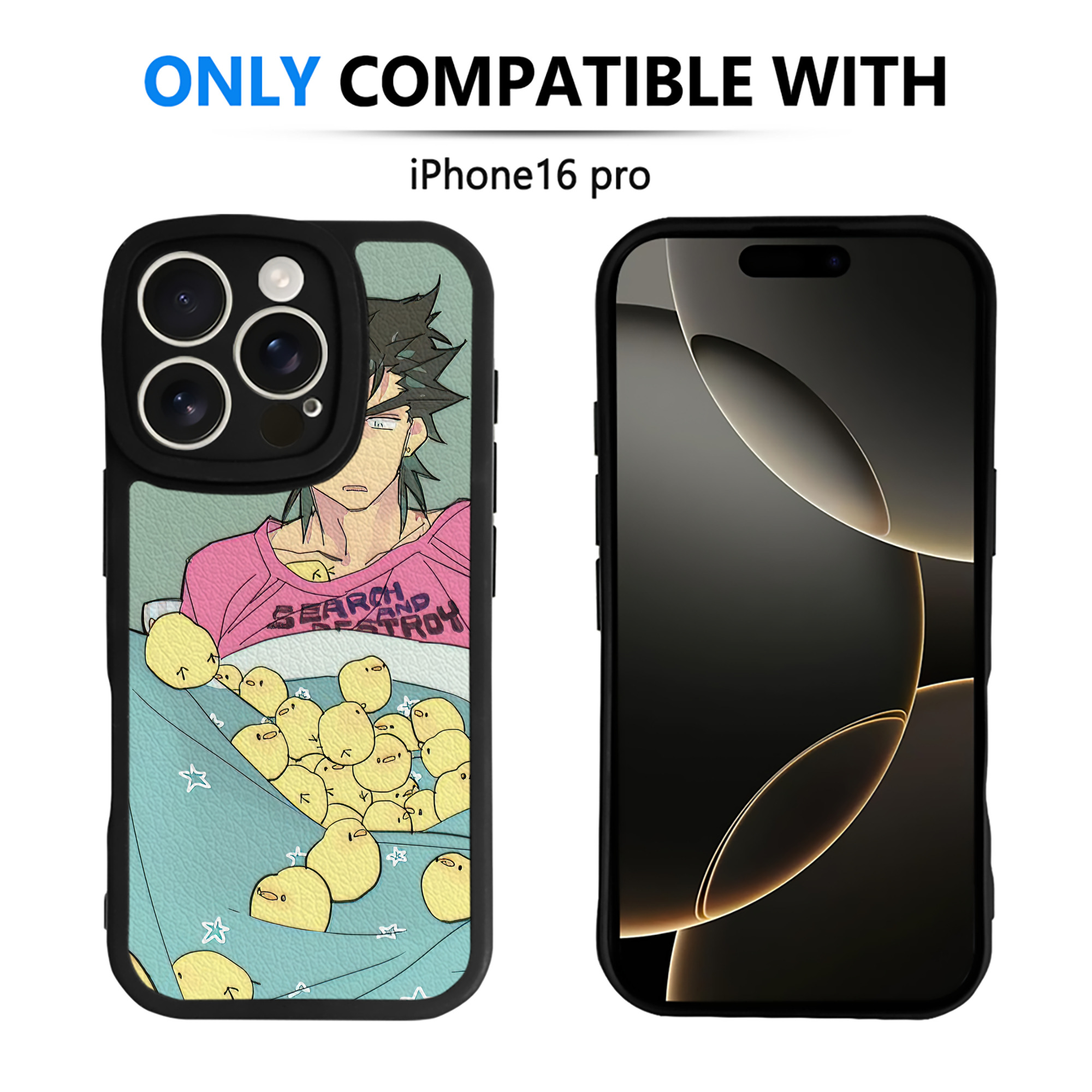 （画像用） ジョジョの奇妙な冒険 JoJo's Bizarre Adventure 【iPhone 16シリーズ対応】シリコンスマホケース（レザー調） 材質：シリコン